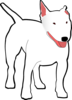 White Bull Terrier Clip Art